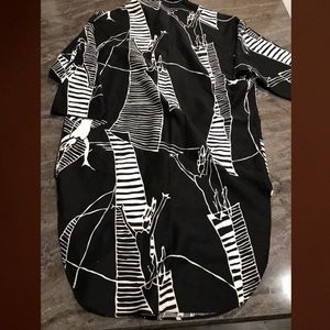 Vintage MALIA Abstract Art Print Dress Coverup